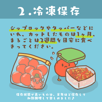 トマトの冷凍保存方法(フルティカ)2