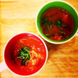トマトレシピ温野菜トマトスープ
